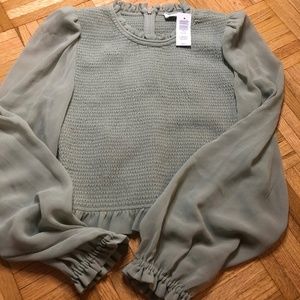 Aritzia Wilfred Lilith blouse tempest blouse green sage